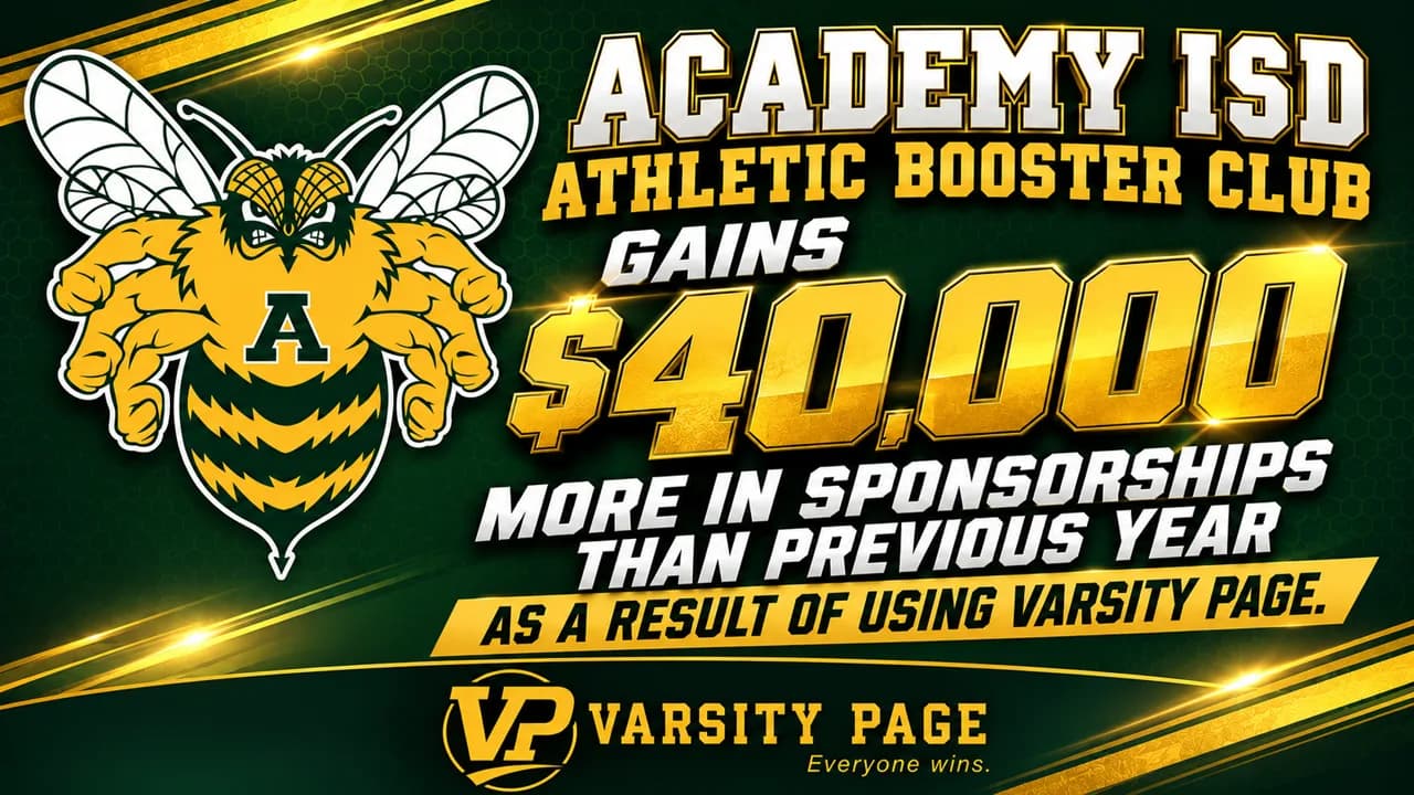 Academy ISD Athletic Booster Club testimonial — Steve Hoffman on how Varsity Page grew sponsorships
